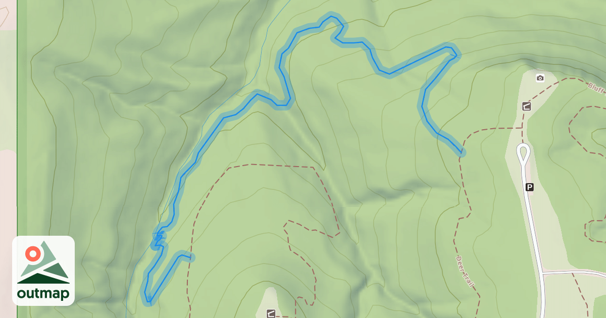 Map of Woodland Trail Blue