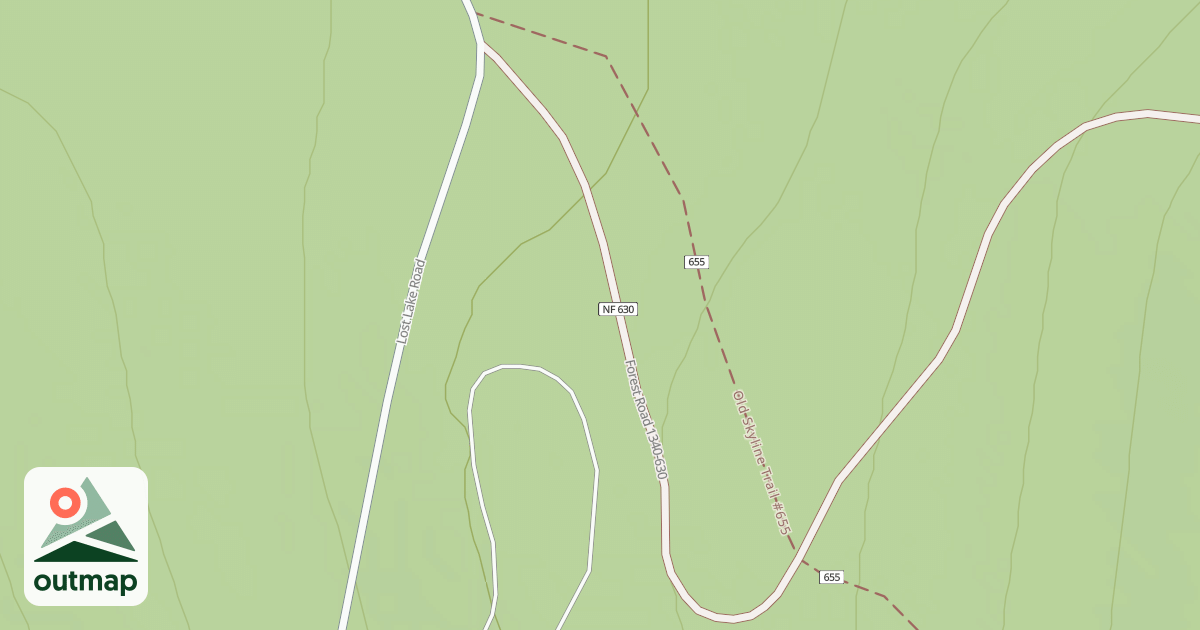 Map of LOST LAKE BUTTE (S102L)