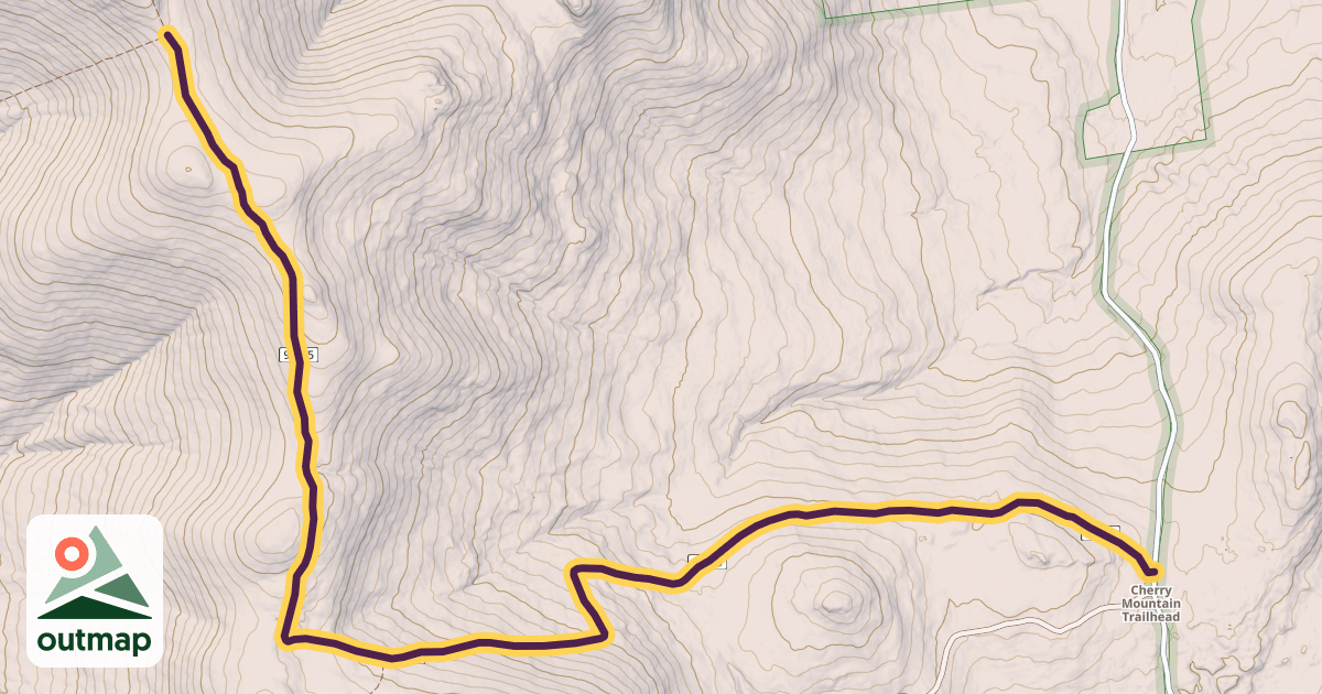 Map of Cherry Mountain Trail
