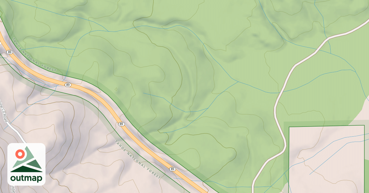 Map of CARMEN VALLEY SPUR