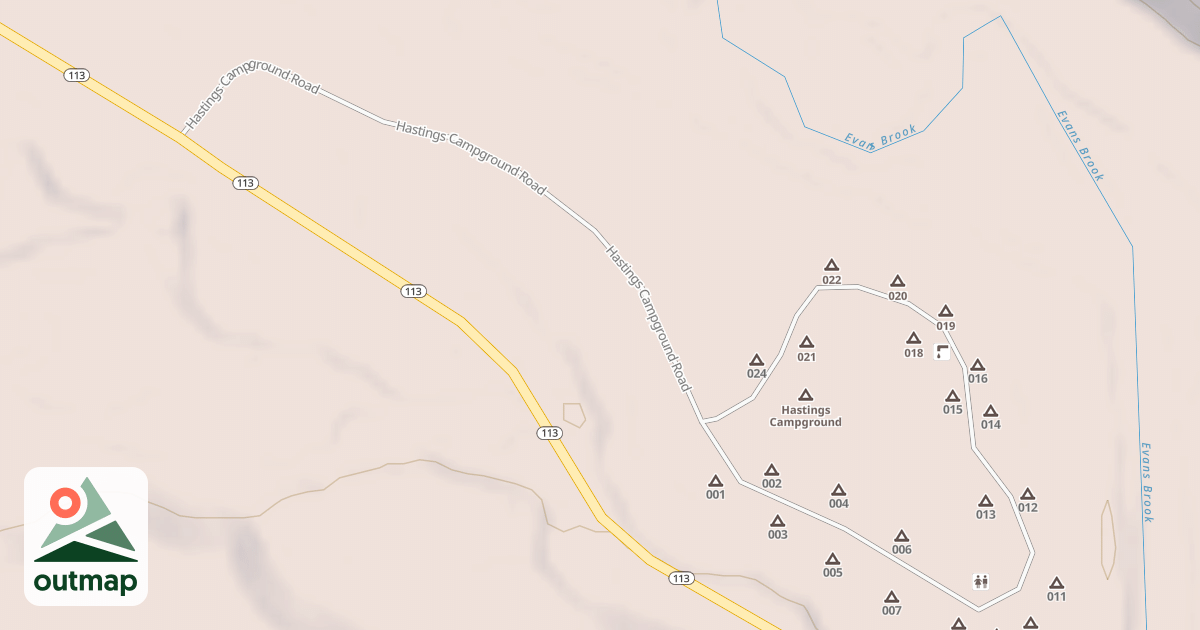 Map of HASTINGS CAMPGROUND