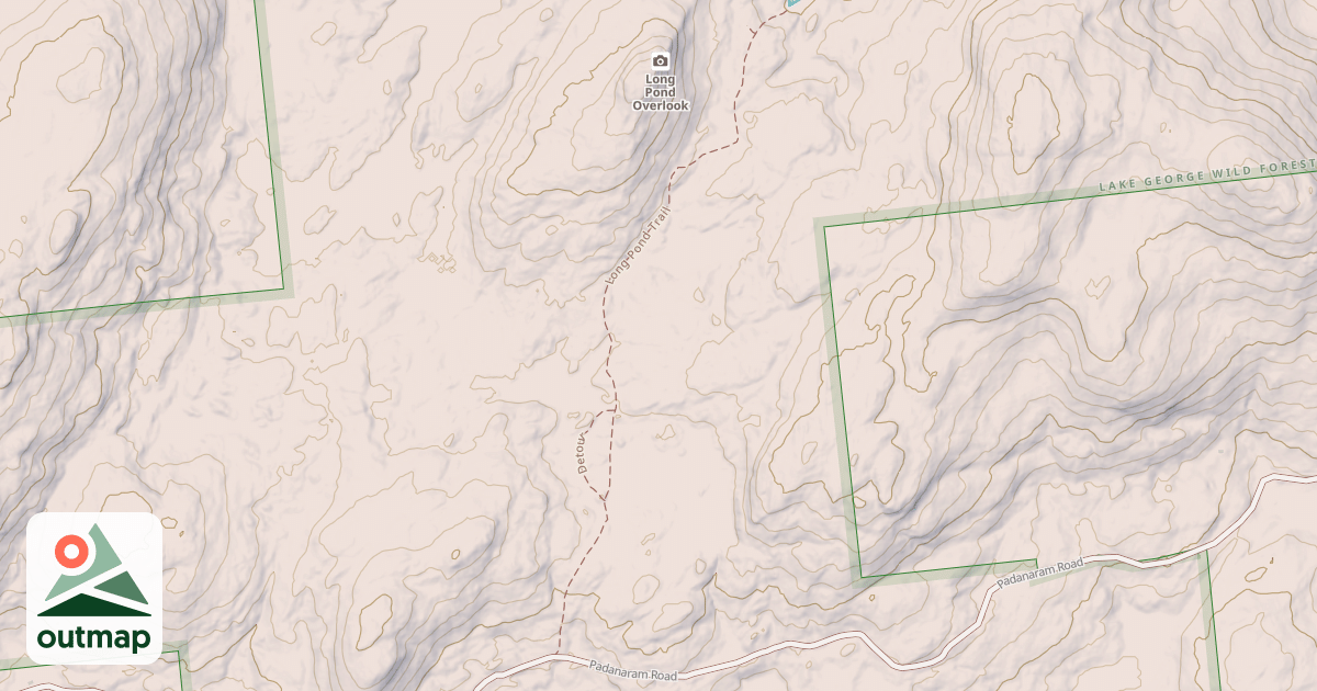 Map of Long Pond Trail