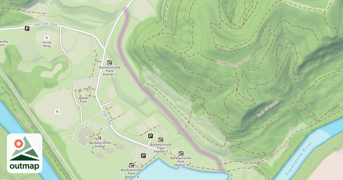 Map of River Trail Access Road