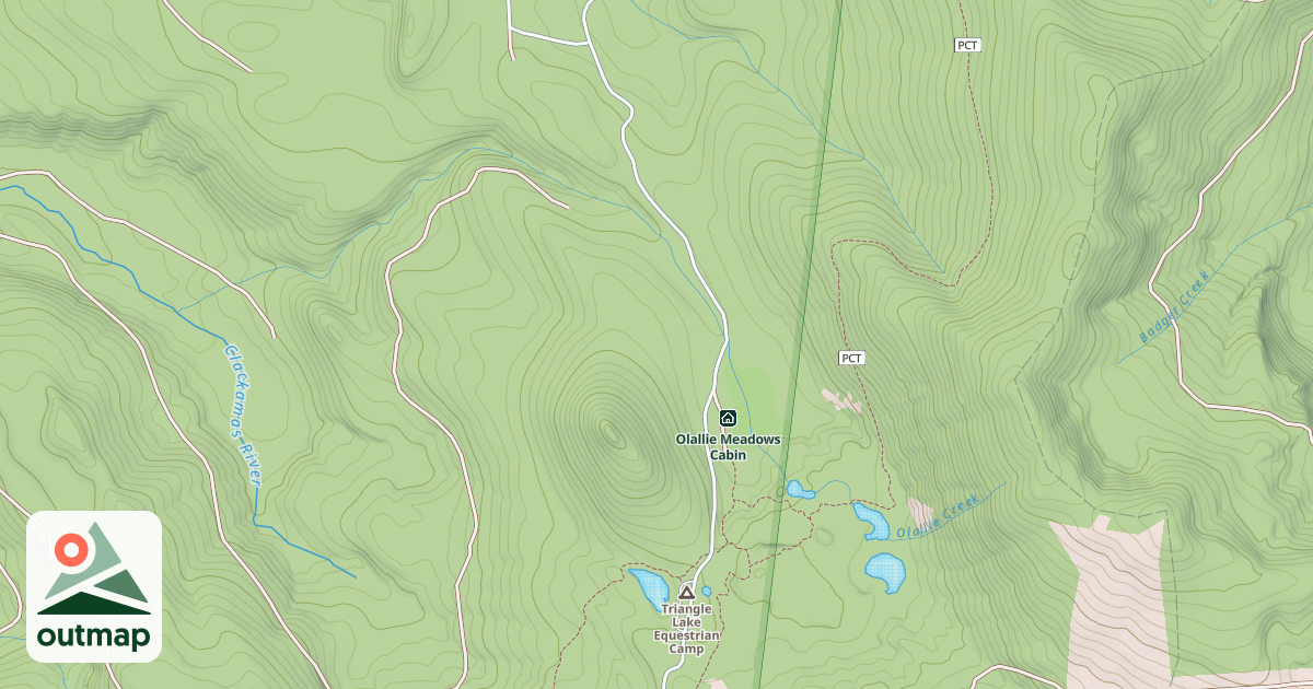 Map of SKYLINE RD/OLALLIE LAKE N.S.A.