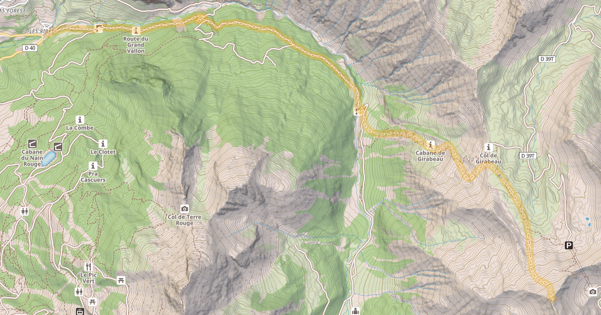 Map preview of Le Petit Parpaillon — Les Ribes