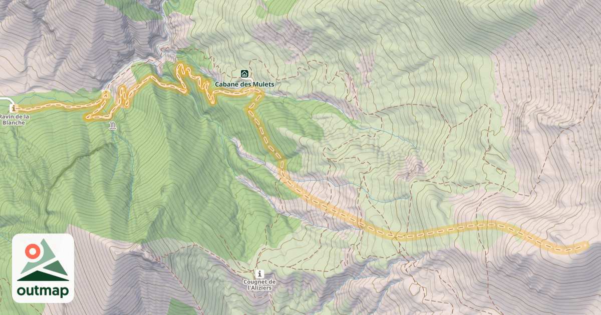Map of La Résinière — Les Martins