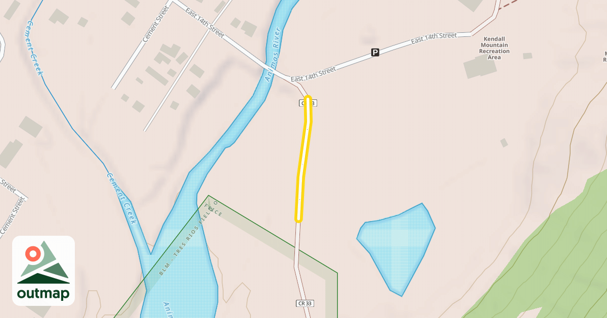 Map of Kendall Mountain Road