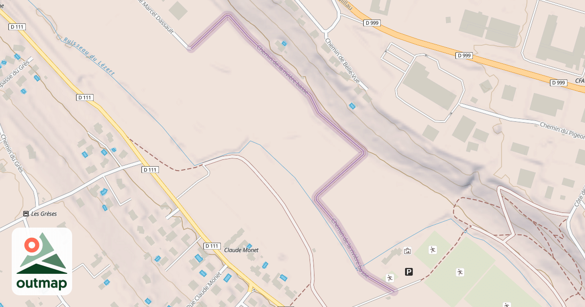 Map of Chemin de la rivière basse