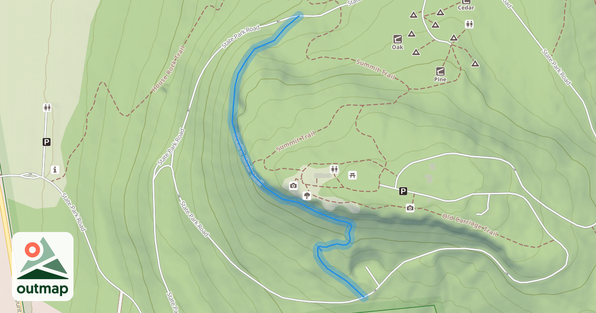 Map of Devil's Chair Trail
