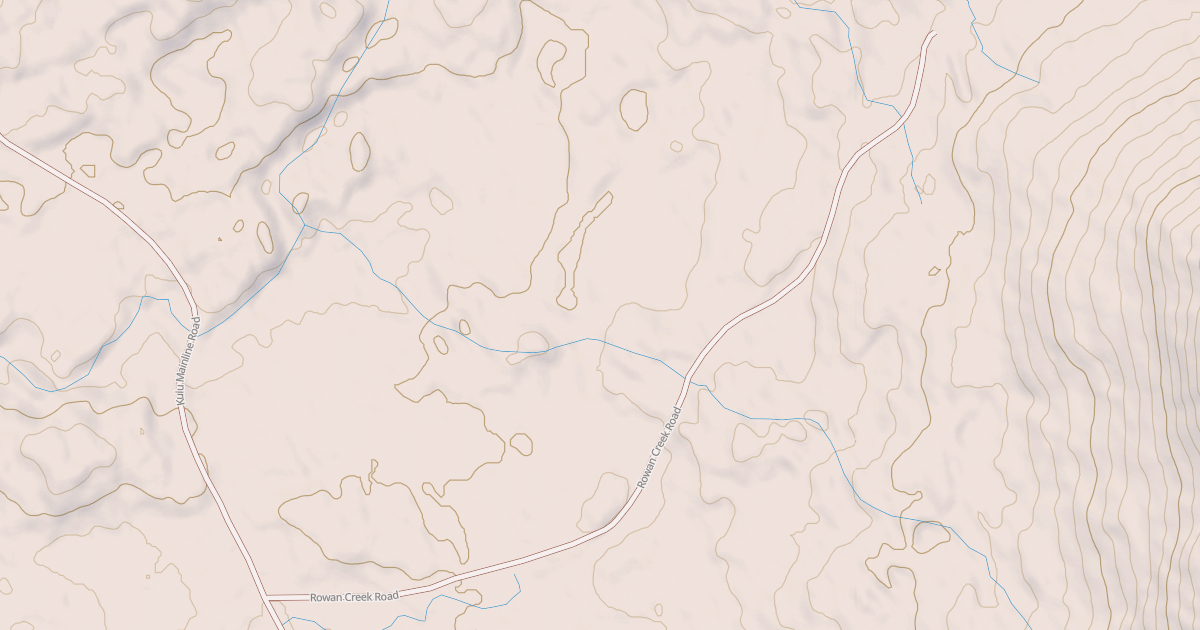 Map preview of ROWAN CREEK