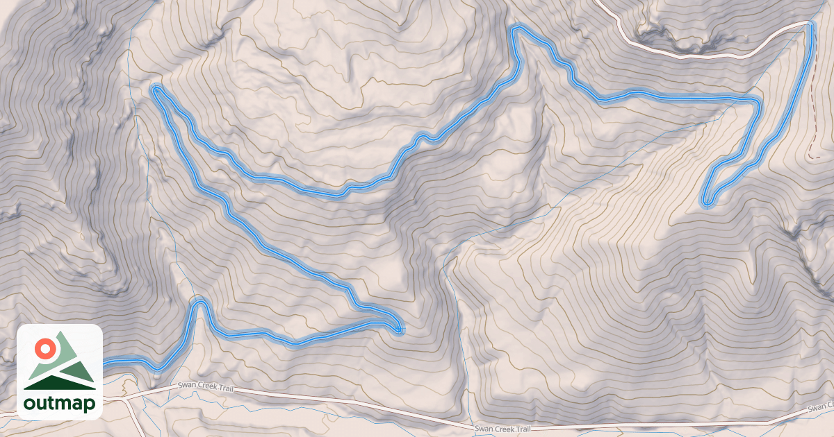 Map of South Fork Swan Creek Trail