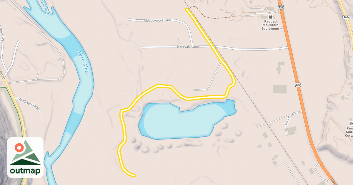 Map of Intervale Trail - South