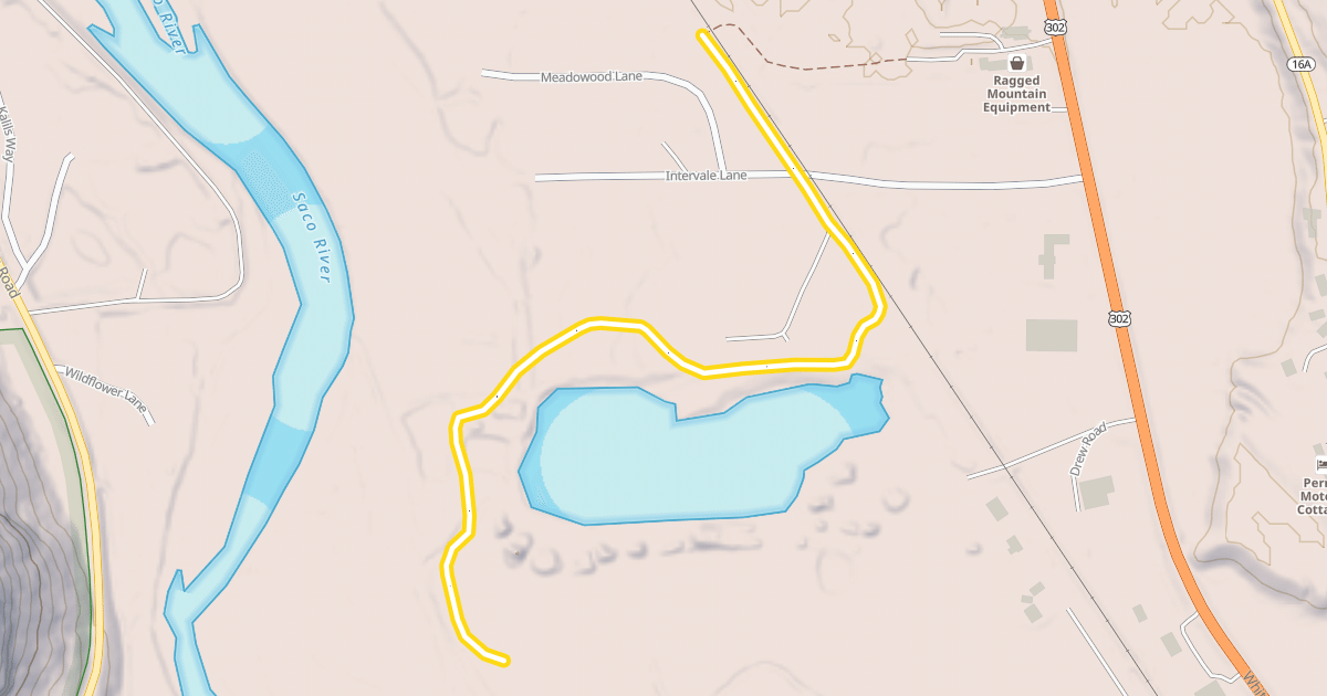 Map preview of Intervale Trail - South