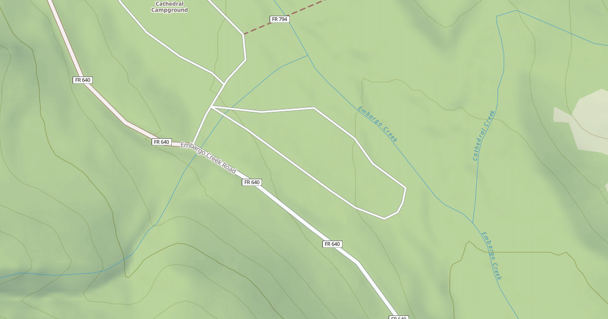 Map preview of CATHEDRAL ROCK CG LOOP