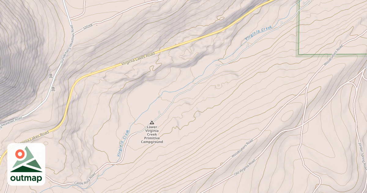 Map of CASTLE ROCK ROAD