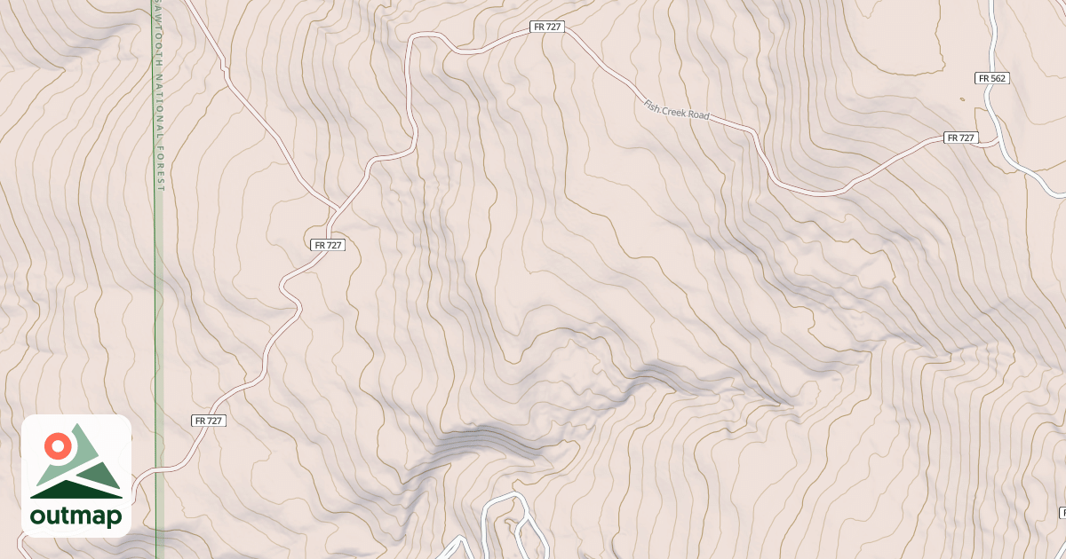 Map of FISH CREEK