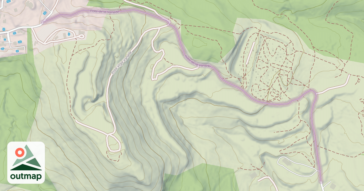 Map of Piste de la Vanade