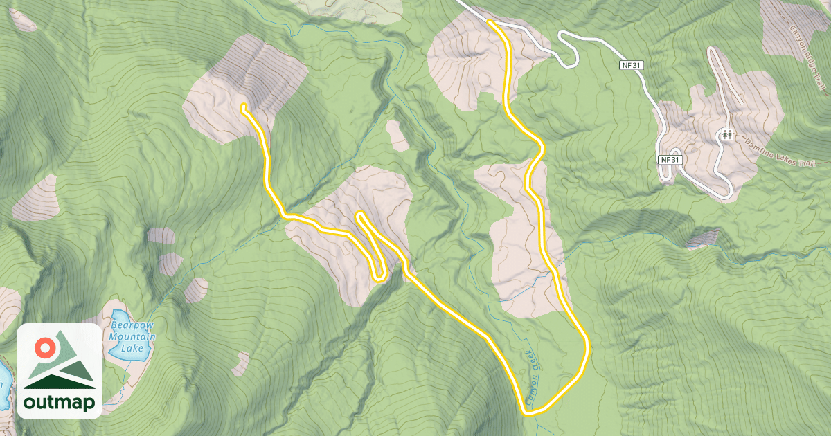 Map of Forest Road 3170