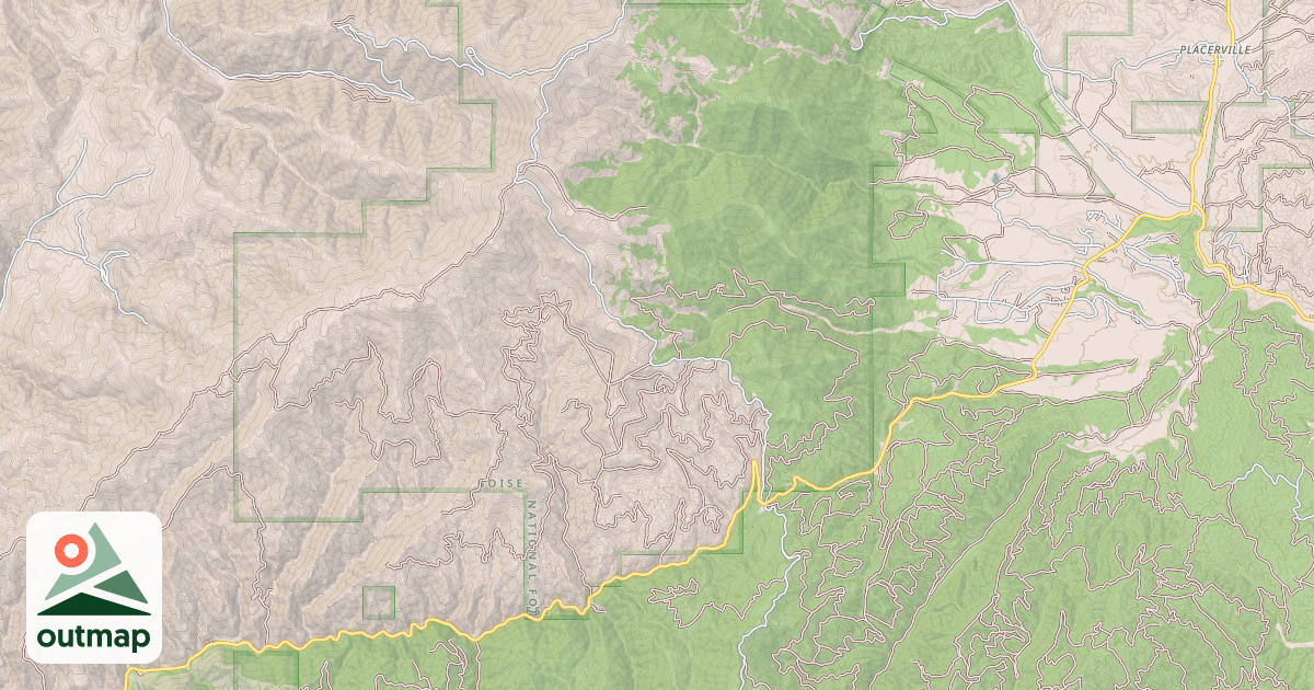 Map of HARRIS CREEK SUMMIT