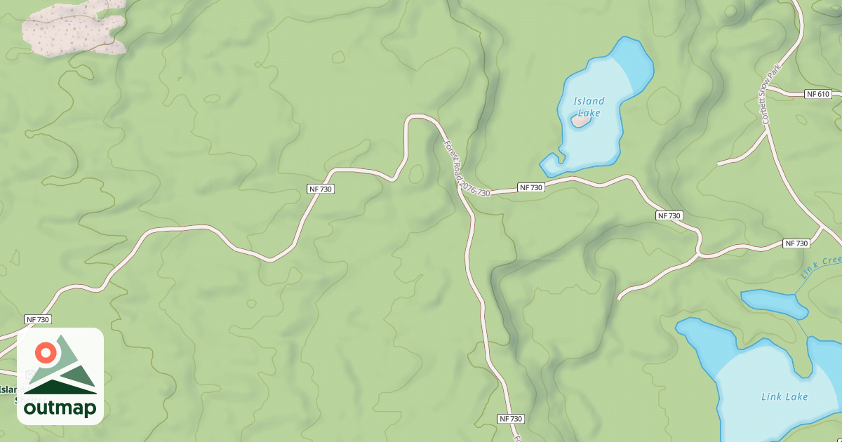 Map of Trail #1 - Island Lake