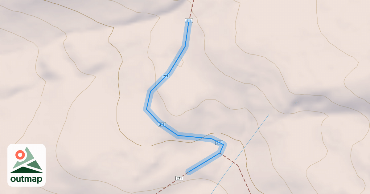 Map of East Fork Canyon Creek Trail #211