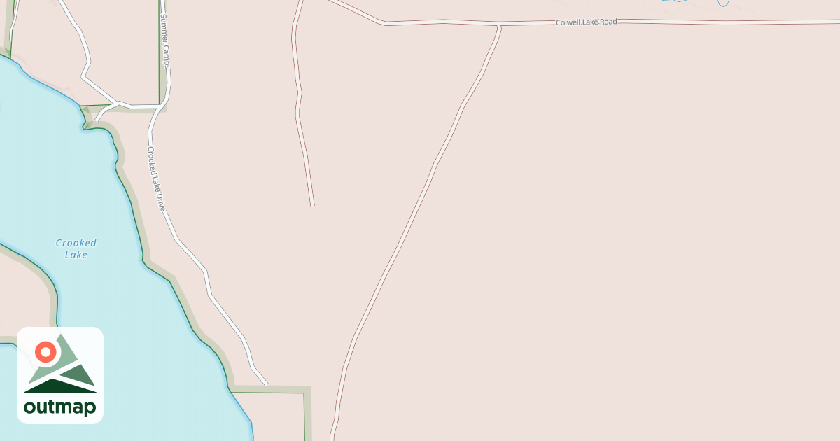 Map of EAST CROOKED LAKE
