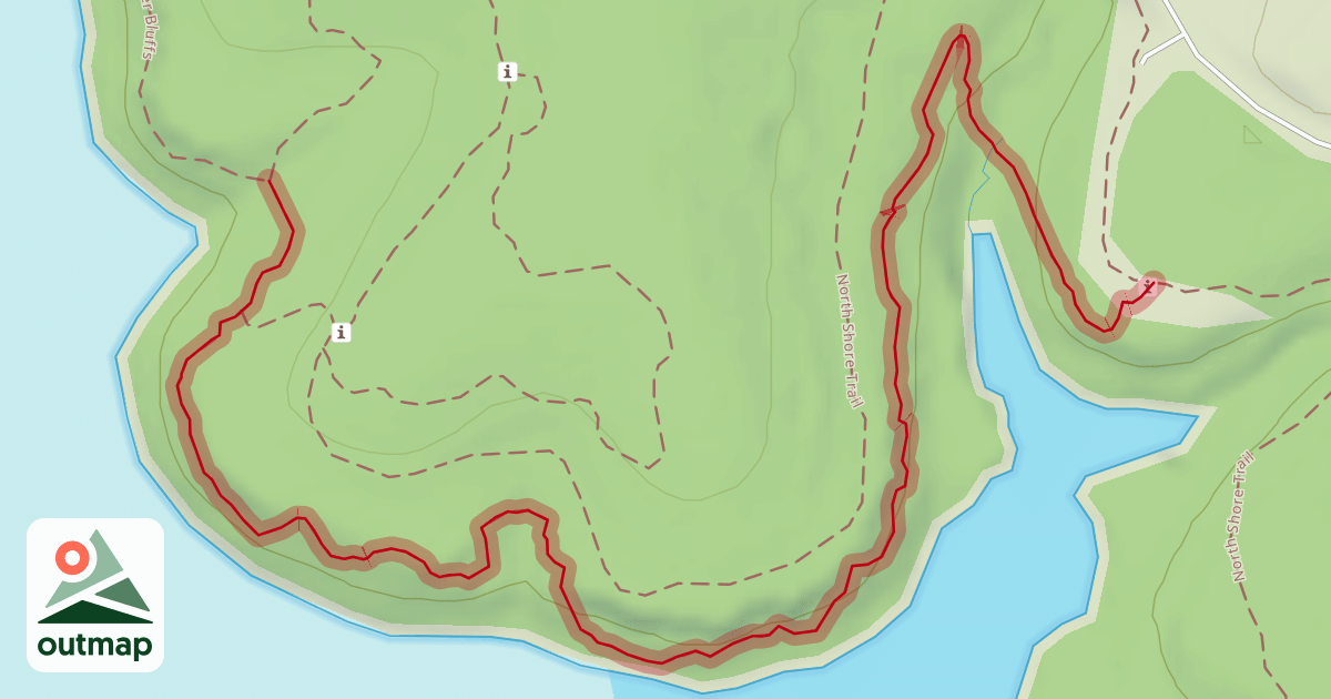 Map of Bluffs Tech Trail