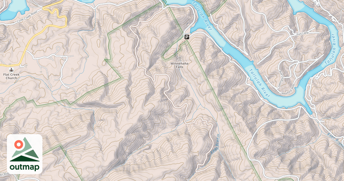 Map of FALLS BRANCH