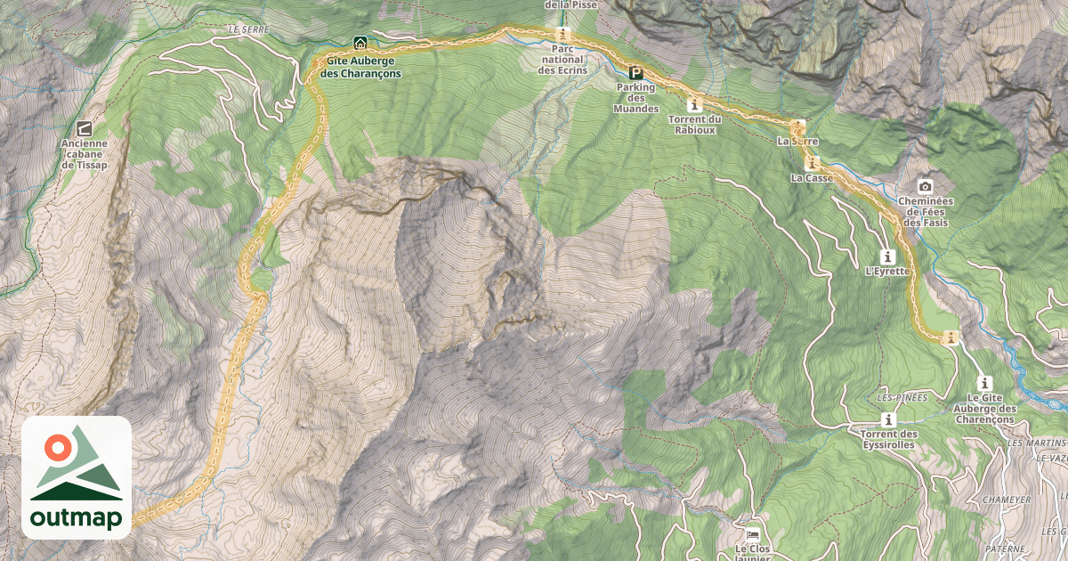 Map of Col des Cordéllias — Sainte-Croix