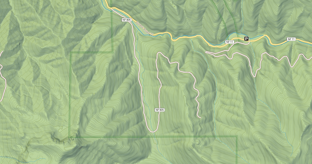 Map preview of GALENA CREEK RD
