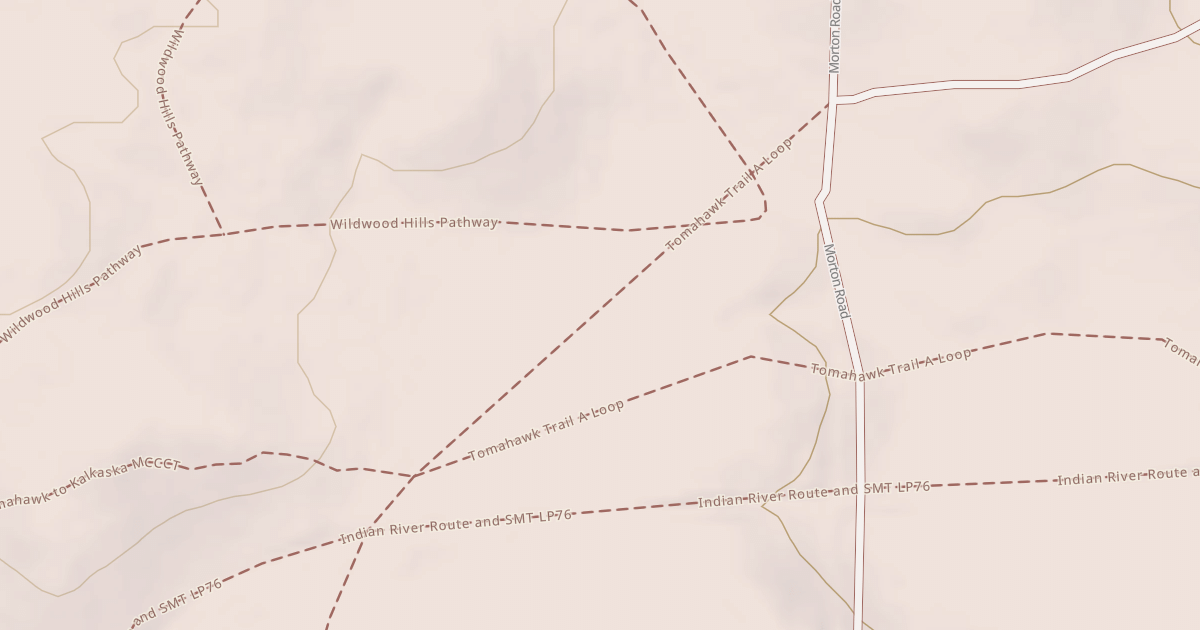 Map preview of Tomahawk Trail A Loop