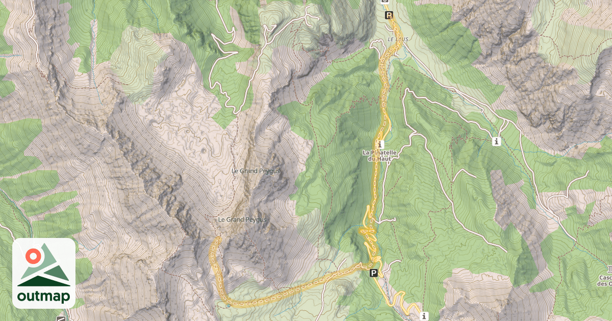 Map of Col des Peygus — Le Laus