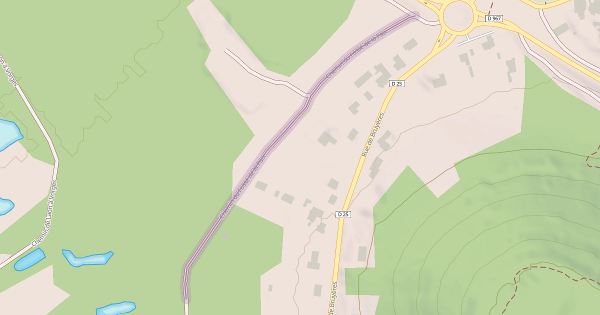 Map preview of Chemin du Fossé de la Paix