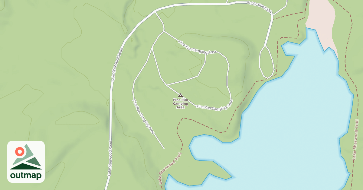 Map of SHERWOOD - PINE RUN