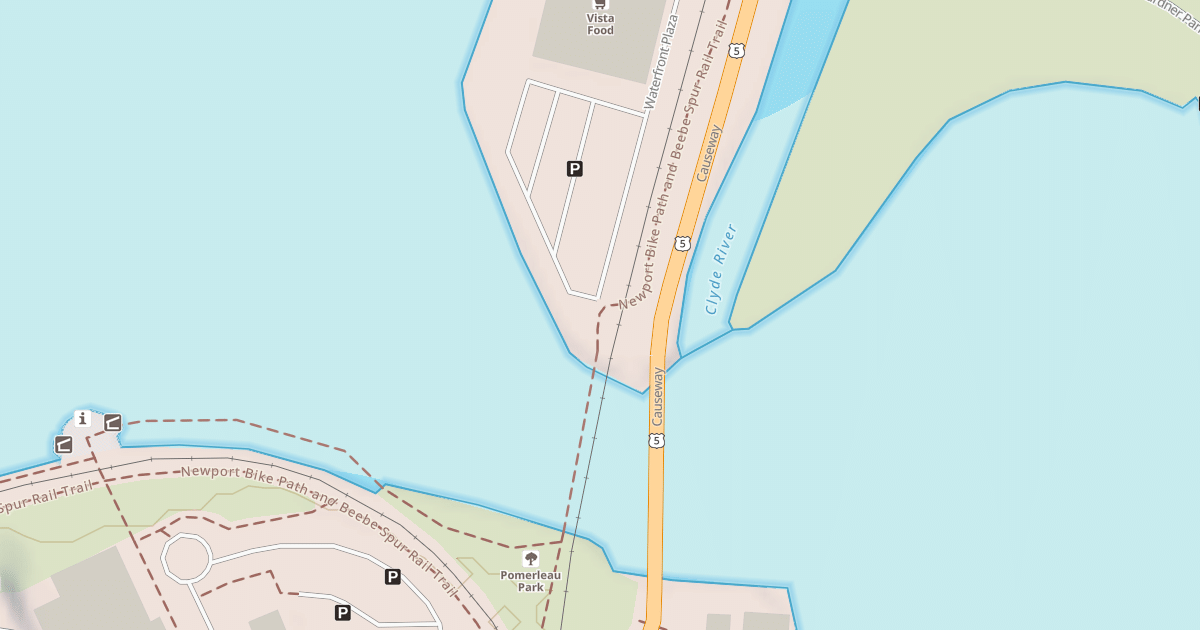 Map preview of Newport Bike Path