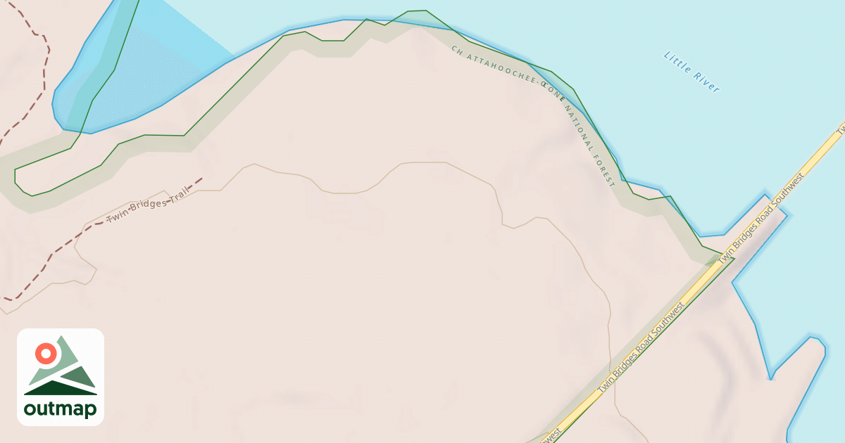 Map of TWIN BRIDGES