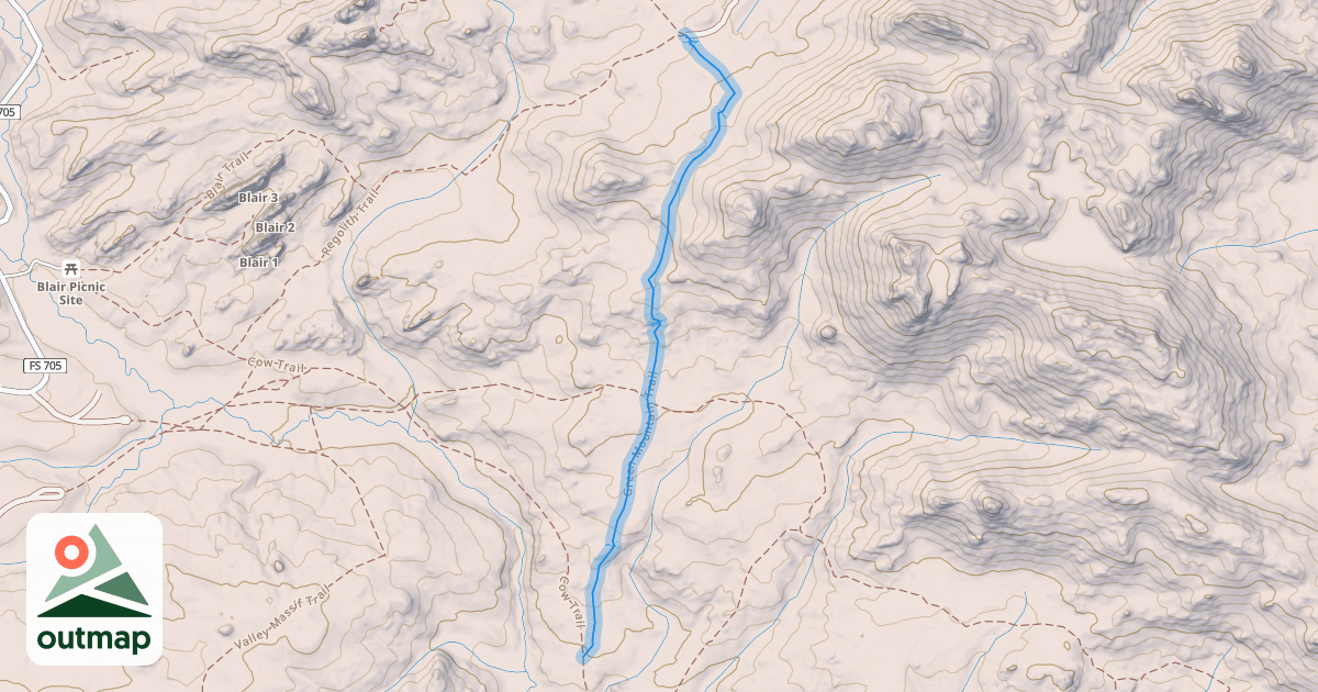 Map of Green Mountain Trail