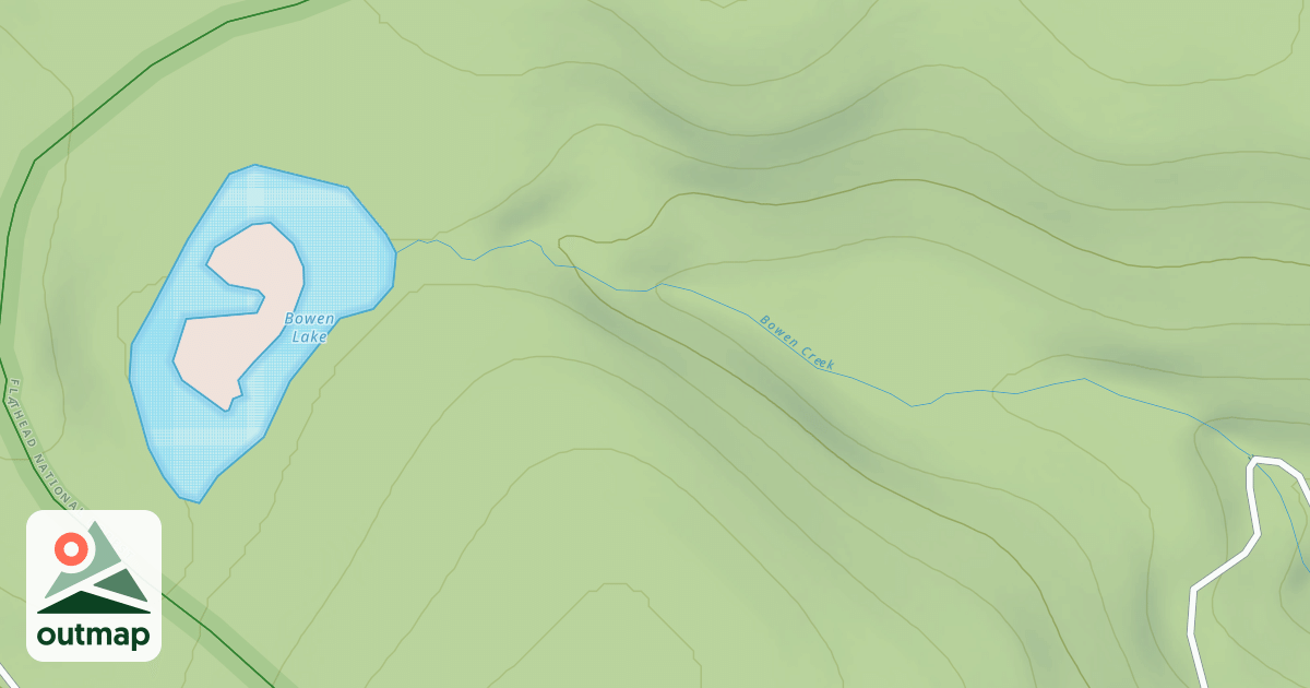 Map of Bowen Lake