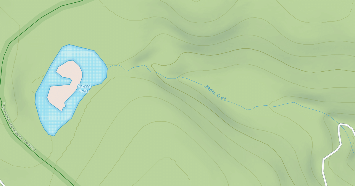 Map preview of Bowen Lake