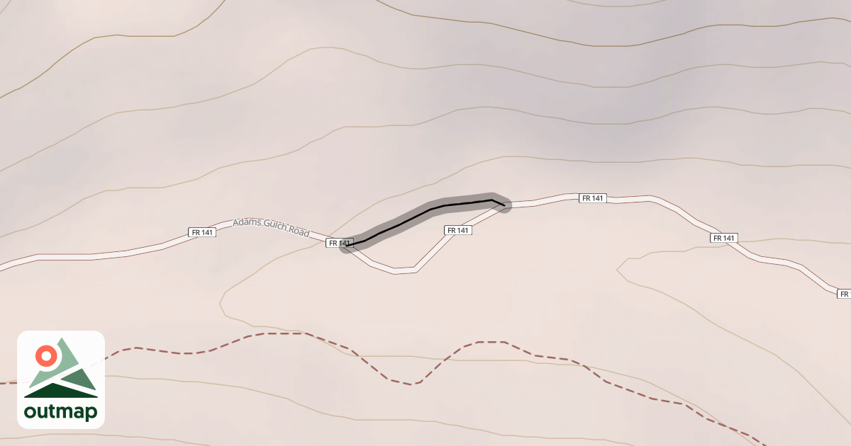 Map of Old Adams Gulch Road -Trail #146