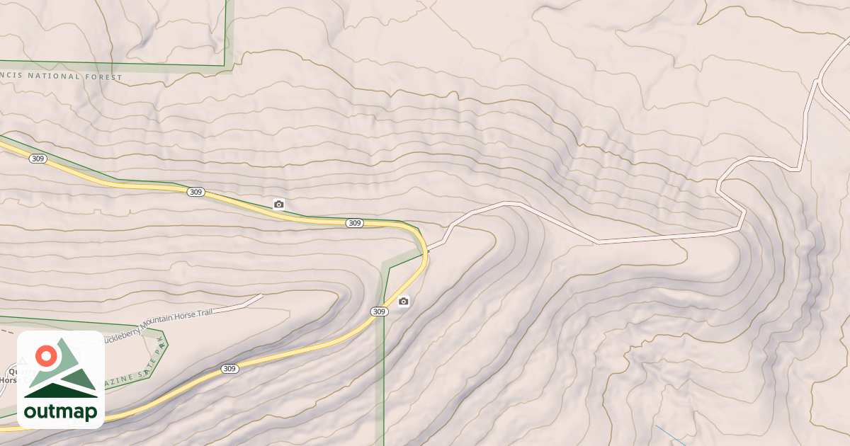 Map of HUCKLEBERRY MTN HORSE TRAIL