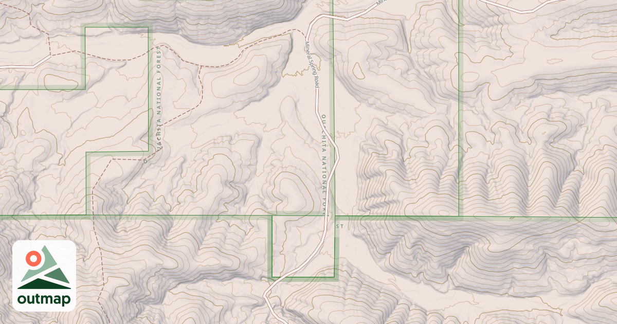 Map of MINERAL SPRINGS NORTH