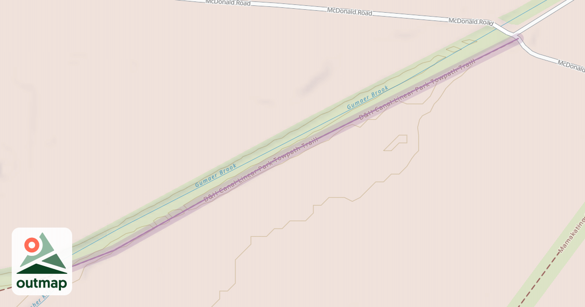 Map of D&H Canal Linear Park Towpath Traill