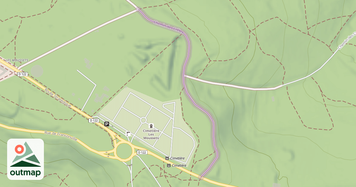Map of Chemin des Crêtes