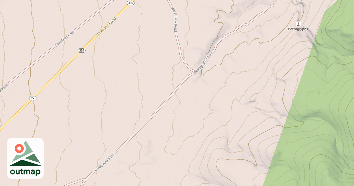 Map of PETROGLYPHS ROAD