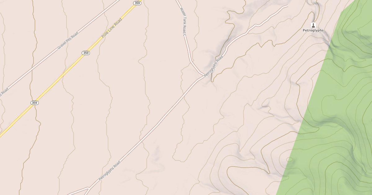 Map preview of PETROGLYPHS ROAD