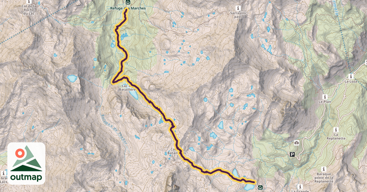 Map of Sentier des Bataillères