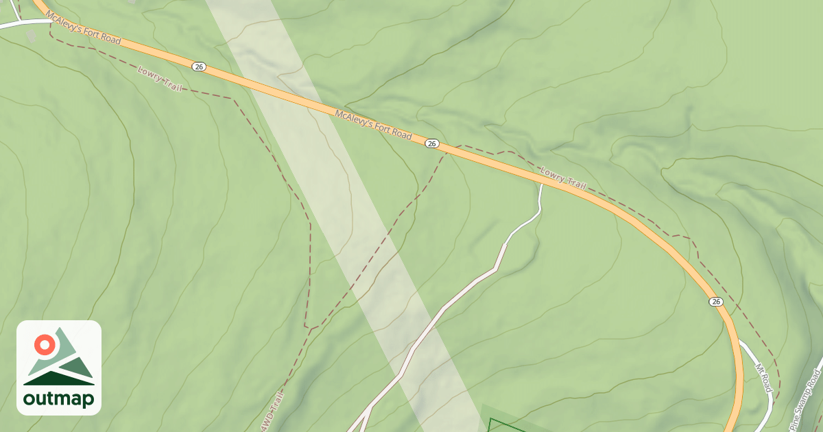 Map of Rothrock State Forest Seven Mountains Snowmobile Trails
