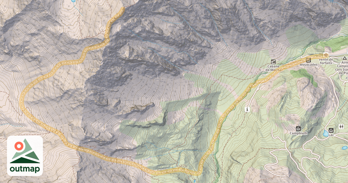 Map of Pic de Campbieil — Piau Engaly