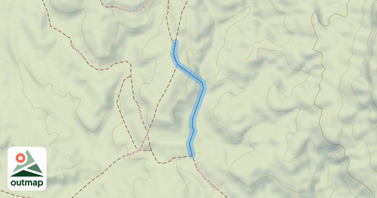 Map of Bearclaw Poppy Trail